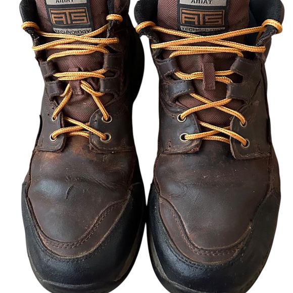 Ariat ATS Terrain H20 Boots Mens Sz 13 D Leather Brown Waterproof Hiking Work - Picture 4 of 12
